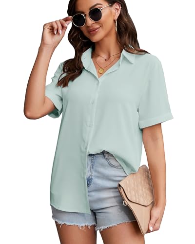 Elegant Green Chiffon Blouse - Versatile and Chic Women's Top