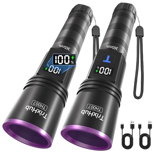 TrixHub 365nm 2-Pack UV Flashlights