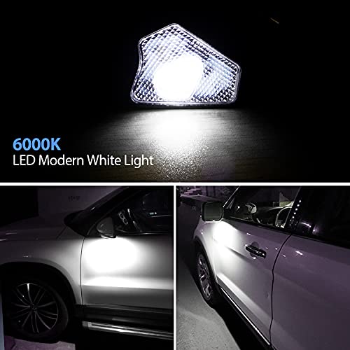 TECTICO Oświetlenie otoczenia LED 12 V, do samochodu, E9, 6000 K, zimna biel, kompatybilne z Benz W176 W204 W212 W218 W117 W156 W209 W221 W246 W242 C216 C207, 2 lampy