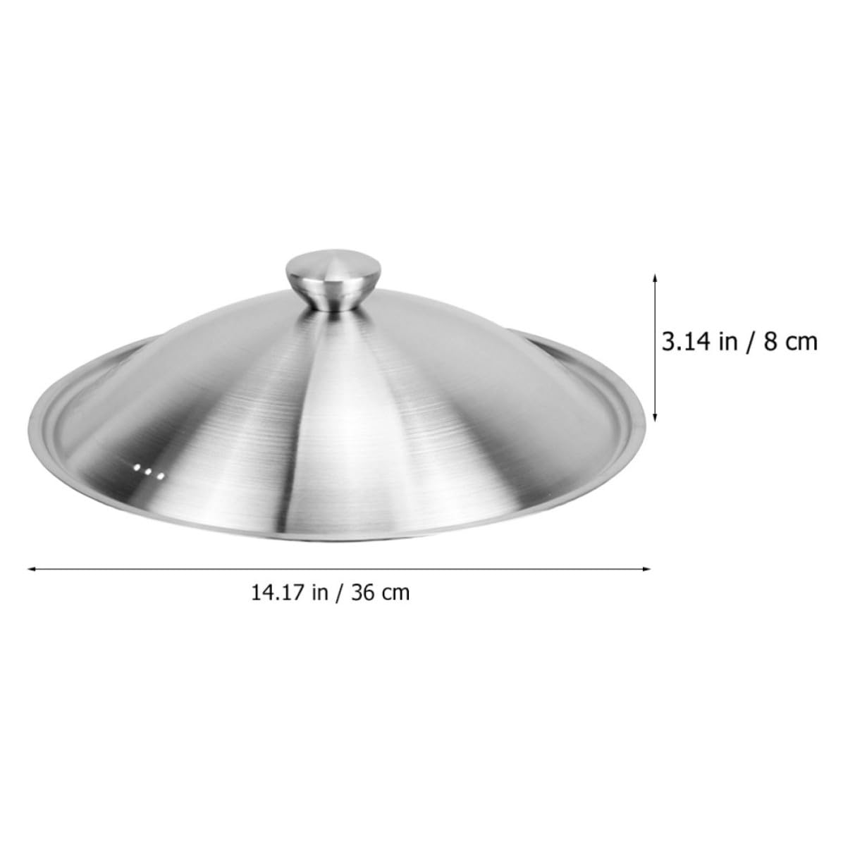 Coperchio in Acciaio Inox per Pentole e Padelle 34-36cm