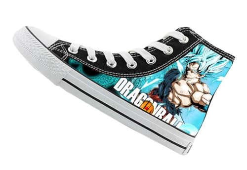 Imagen de WANHONGYUE Dragon Ball Anime Zapatillas Altas Zapatos de Lona con Cordones Zapatillas de Deporte Sneakers Unisex Adulto 42 EU Negro