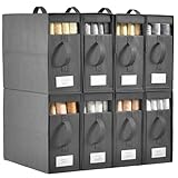 Large Bed Sheet Organizers and Storage,8 Pack Linen Closet Organizers and Storage, Foldable Bedding Storage for Bedsheets
