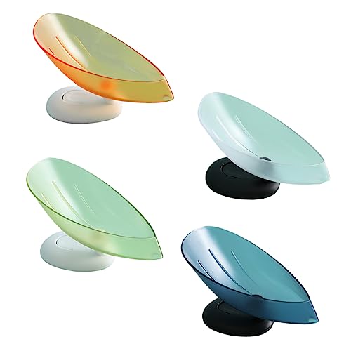 FONDOTIN 4pcs Punch Soap Storage Racks Household Soap Boxes Water Absorption Design for Organized Bathroom and Kitchen Use Easy Installation and Lightweight