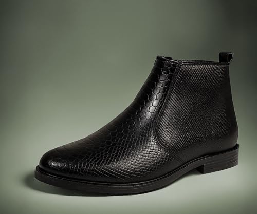 Image of Kraasa Flint Chelsea Boots for Man | Vegan Leather Slip-On Ankle Boots