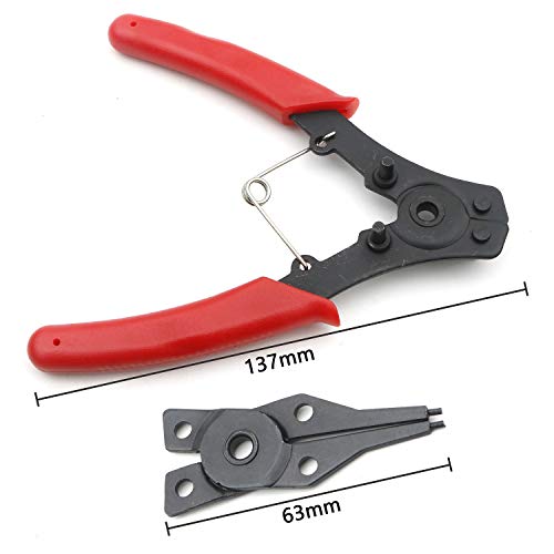 Pxyelec 4 in 1 Snap Ring Pliers Set for Removal of Retaining Clip Circlip Snap Rings Wrist Pin Clips Internal External CirClips Automotive and Engine Repair Projects - Image 3