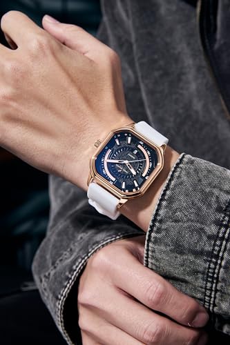 Image of Daniel Hechter Paris Rivoli Collection Modern Analog Watch for Men with Octagon Dial and Silicon Band-DHM1003