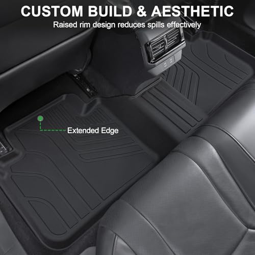 Image of Floor Mats for Honda Accord 2023-2025 2026 (Include Gasoline & Hybrid), TPE All Weather Durable Floor Liners Door Sill Guards for Honda Accord Accessories