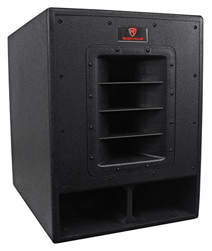 rockville rbg15fa 2400w active powered subwoofer 15-inch folded horn design 600w rms high spl output for djs and live events