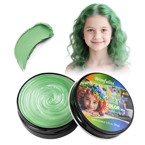 BRIMFULITE Green Hair Wax, Washable & Nourishing, 2.12 oz