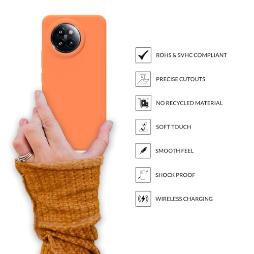 Image of SPRIG Compatible with Mi 14 Civi Premium SilkTone Back Cover Drop Tested Shock Proof Mobile Case for Men, Women, Boys and Girls with Camera Protection (Light Orange)