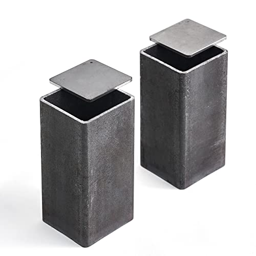 2 Pack 4"x2"x2" Upright Can For Canister Damascus Steel Tube Stock Blanks Knife Making Forging,The Perfect Knife Making Steel Accessories for Professional Use and Hobbyist Use