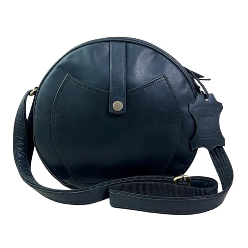Madosh, Semi-Circle Shape Crossbody Purse Soft Leather Round Crossover Bag Women Shoulder Slingbag