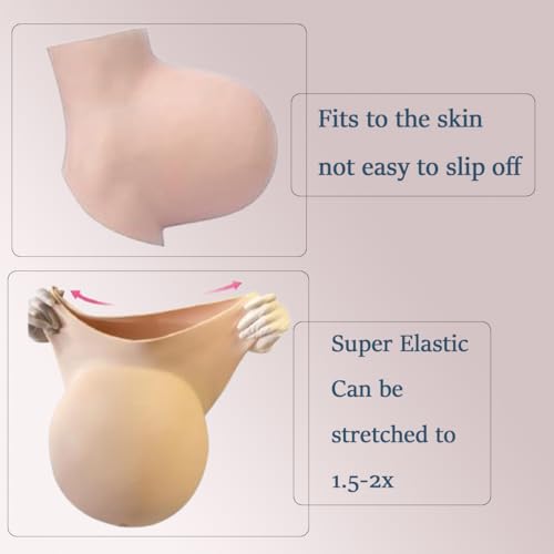 DlY Inflatable Silicone Fake Pregnant Belly, Realistic Simulation Artificial Fake Belly Belly Twins for Xmas Cosplay4