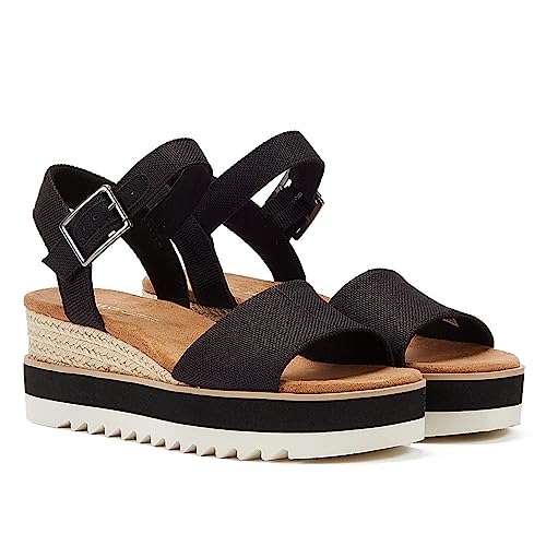 Image of TOMS Platform Wedge Sandal for Women - 7cm Heel with Comfortable CloudBound Insoles & Secure Buckle, Ideal for Stylish Occasions