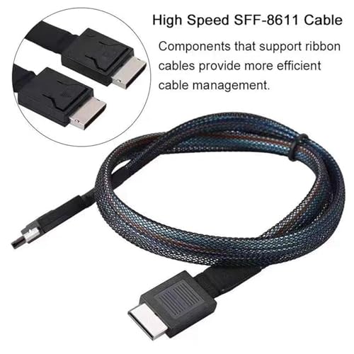 Câble Oculink SFF-8611 PCIe 4.0 pour mini serveur et disque dur SAS