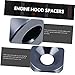 CIYODO Hood Spacer Riser Kit Engine Hood Ventilation Riser for Cars Durable Aluminum Finish Easy to Install Includes Screws and Washers for Enhanced Engine Appearance