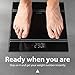 RIVIO 440 lb High Capacity Digital Body Weight Bathroom Scale with Large LCD Backlight Display, Step-On Technology High Precision Measurements, 6mm Tempered Glass Black, Batteries Included