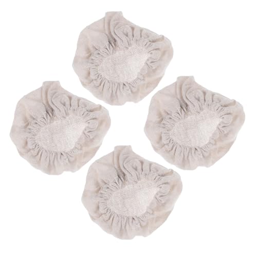 DECORNIJIA 4 piezas Tapas de Reutilizables para Frascos de Fermentación Unidades Cubiertas Ajustadas y para Accesorios de Hacer Pan y Masa sin Blanquear Prácticas y Ligeras