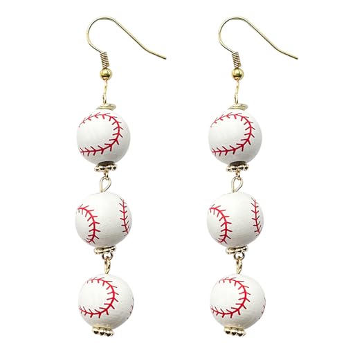 Baseball Earrings Sports Ball Shape Dangle Earrings Baseball Bat Drop Earrings for Women Baseball Fan Jewelry Gifts