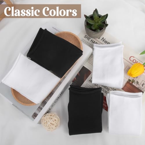 Image of Chalier 5 Pairs Slouchy Socks for Women, Soft Cotton Crew Socks | Breathable Blend, Elastic Cuff, Cute Roll Top, Calf Scrunch Tube, Easy Pull On, Flexible Stretch Motion, Casual Daily Wear