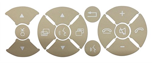 AcButtons Tan Cashmere Mercedes Benz Worn Faded Steering Button Control Vinyl Decal Overlays - Fits 2008 2009 2010 2011 2012 2013 2014 C Class and More