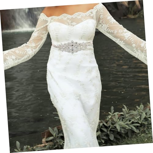 Adjustable Rhinestone Ribbon Wedding Belt for Bride Elegant Sash for Evening Dresses Soft and Eye Catching Waist Accessory for Weddings and Special Occasions4
