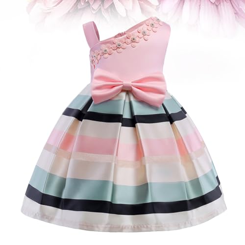 Vestido infantil rosa cómodo con forro de algodón Uonlytech 4