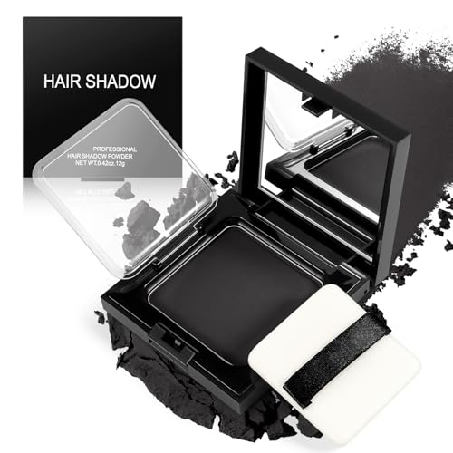 Boobeen Hair Shadow Powder Kit, Hair Root Concealer, Root Touch Up Powder Waterproof Hairline Filler for Cover Hair Color, Thinning Hair, Gray Hair Root