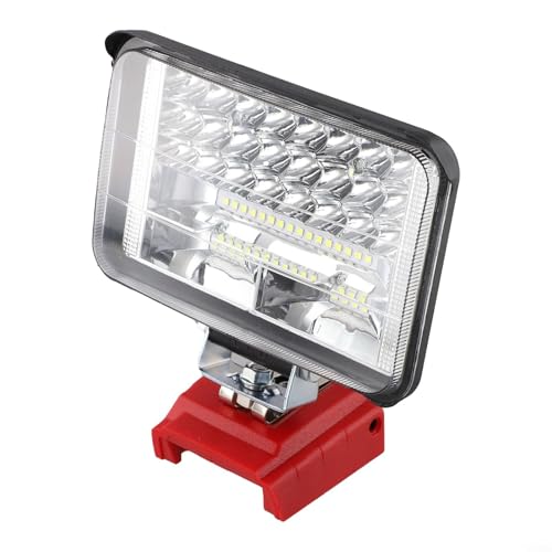 Praktisk LED DC 12 V arbet med bältesklämma, optimerad för användning med 18 V litiumbatterienheter (5 tum)