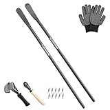 YUNNIEHOM 2 PCS Tire Bars for Semi Tires, Tire Iron Tools for Changing Tubeless Tires with Tire Repair Tool, Heavy Duty Tire Spoons for Trucks/Cars/Tractors