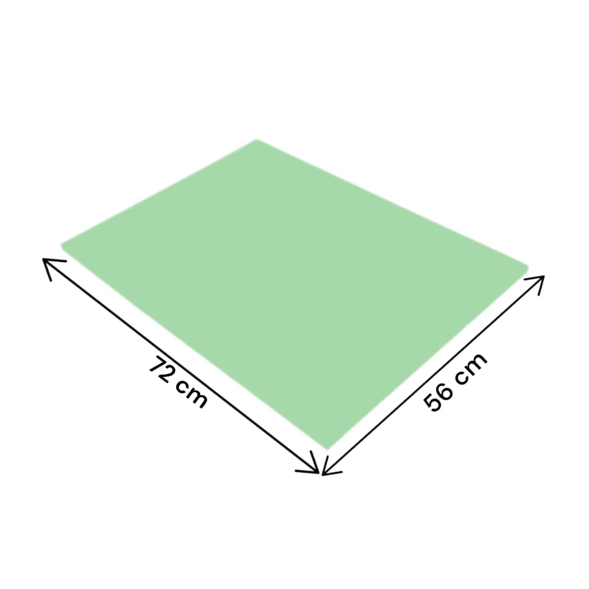 Light Green Chart/Pastel Sheets - Pack of 10, A1, Big/Full Size, Used in Art and Craft, Collage, Projects, Posters etc. Plain/Unrulled, Size: 70x56 Centimeters, 200 GSM Thickness 1