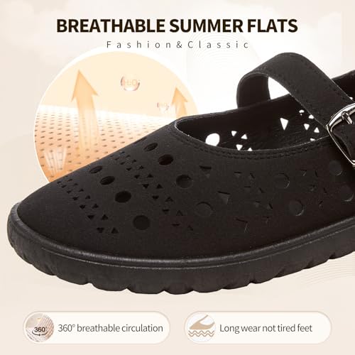 hash bubbie Womens Ballet Mary Jane Flats Wide Toe Box Memory Foam Comfortable Dress Shoes Cute Work Office Shoes4