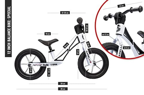 Seconda immagine Primabici Garelli SPECIAL EDITION UCI MTB World Championships 12 inch Balance Bike, bici senza pedali bambini 3-5 anni
