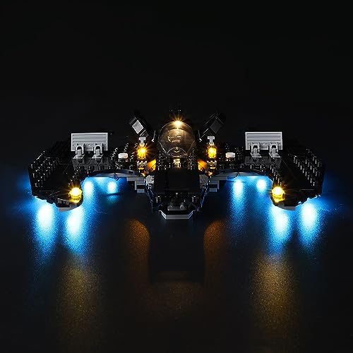 Kyglaring LED Lighting Kit (No Model) Designed for Lego DC Batwing Batman vs The Joker 76265 DC Super Hero Model Building kit - Without Set(Classic Version) - Thumbnail 3