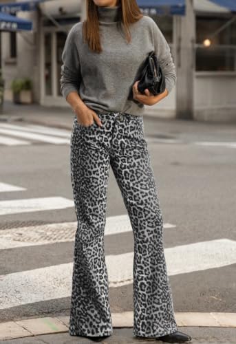 Image of KDF Flare Jeans for Women Women's Bootcut Bell Bottom Jeans High Waisted Stretch Slimming Pants