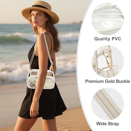 NEOREAL Clear Bag for Stadium Events Transparent Bags Crossbody Small Purse for Women Girls for Concerts Sports Approved2