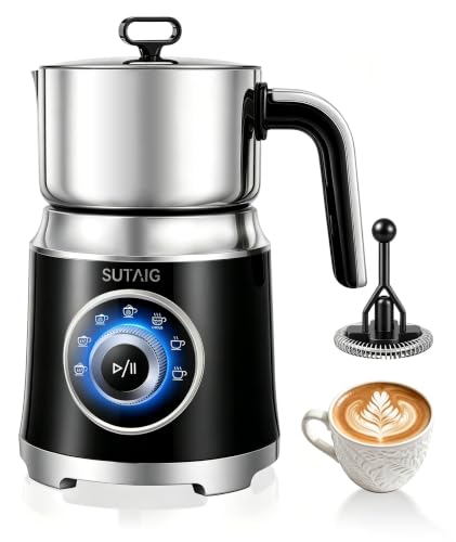 Image of Milk Frother, 27oz All-in-1 Milk Steamer and Frother for Coffee, Variable Froth Thickness, Hot & Cold Foam Milk Warmer with Temperature Control
