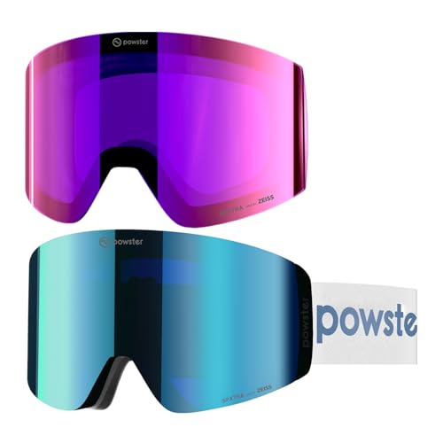 Powster OTG Ski Goggles - Over Glasses Ski/Snowboard Goggles for Men, Women & Youth - 100% UV...
