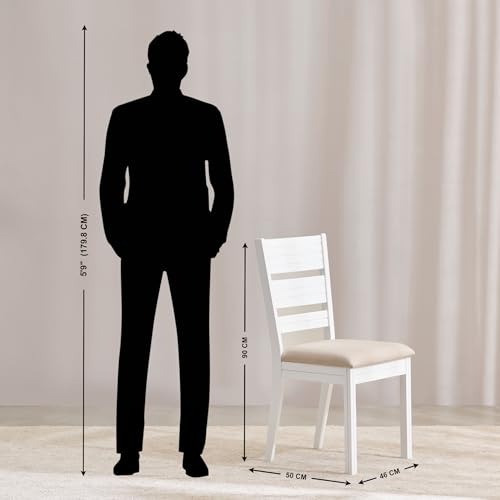 Image of Home Centre Montoya Set of 2 Fabric Dining Chairs - White