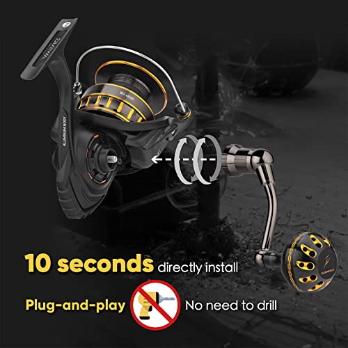 GOMEXUS Power Handle Compatible with Daiwa BG 3500 4000 Fishing Reel Handle