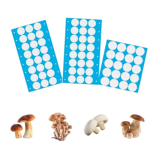 QIUMING filtre pour Culture de champignons filtre autocollant pour champignons résistant à la poussière, respirant pour la culture de champignons couvercle en verre (blanc, 20mm, 22mm)