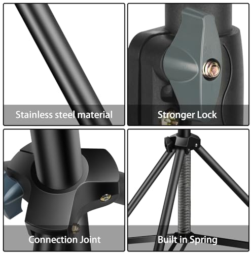 JYJZPB Photography Light Stand 110\'\'/9.5Ft/280cm, Photography Light Stand Spring Cushioned Adjustable for Strobe, LED Video Light, Ring Light, Monolight, Reflector, Speedlight, Softbox, Max Load 10KG