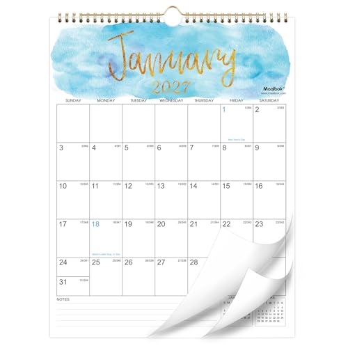 Image of 2027 Wall Calendar - Monthly Wall Calendar 2027 from Jan. 2027 - Dec. 2027, 8.5 inch x 11 inch, Twin-Wire Binding, Large Blocks, Perfect for Home or Office