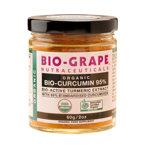 Turmeric Curcumin Extract 95% bio antioxidant USDA Organic Turmeric Powder 60g dose Curcumin Supplements for Joint Support and high Absorption to Boost Immune Support.