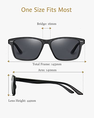 ANRRI Gradient Polarized Sunglasses for Men Women Retro Square Sun Glasses with Spring Hinges3