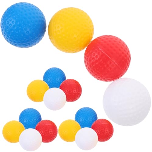 MUELODSIC 16Pcs Colored High Elasticity Golfing Practice Balls for Use Durable Training Balls for Teens Adults for Home School