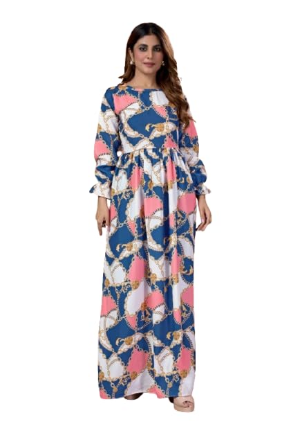 sarinku Gown Nida Fabric Dress for Women Stylish Ethnic Gown Long One Piece for Girl & Women-picture-50