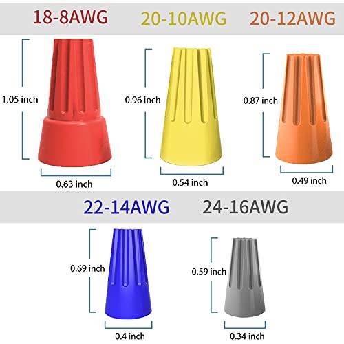 Zipcci 500 Pcs Electrical Wire Connector Screw Terminal, Yellow Wire Caps Twist Nuts Connectors #TOP2