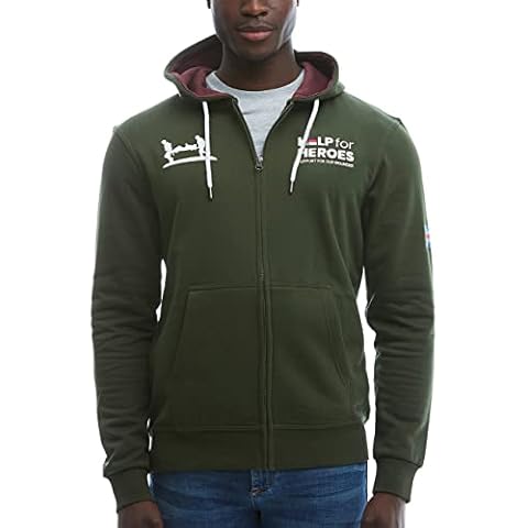 Help for Heroes Men's 'Heritage' Zipped Hoody in Green (Green, XXXXL) Cover