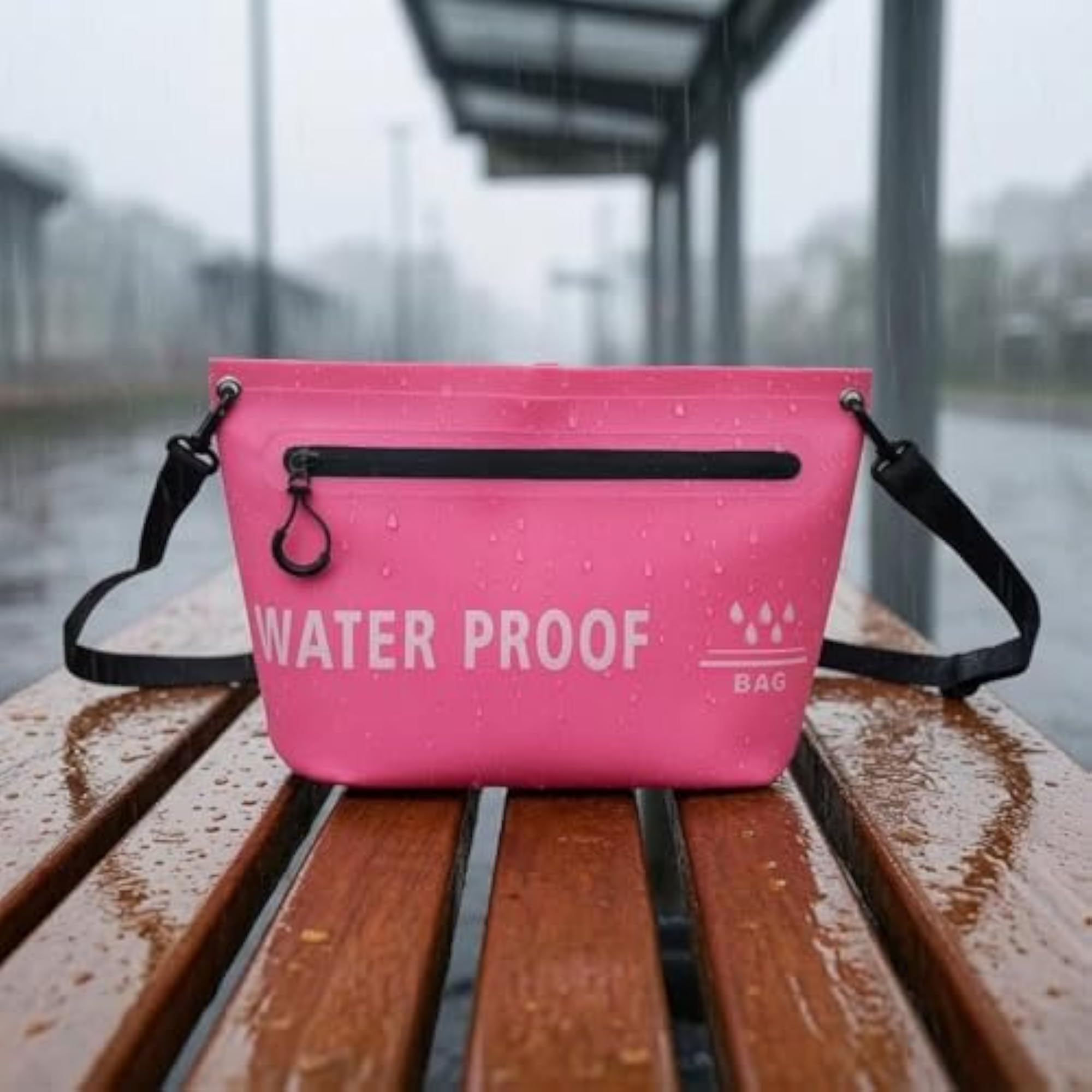 Waterproof Crossbody Bag with Adjustable Strap for Water Activities, Yellow